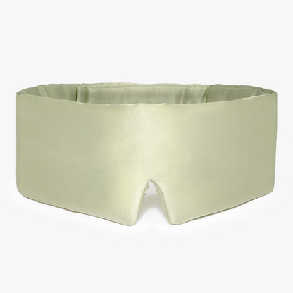 Light green deep sleep mask - breathable silk fabric for deep relaxation